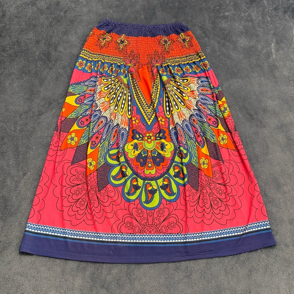Cristinalove Multicolor Bohemian Smocked Dress